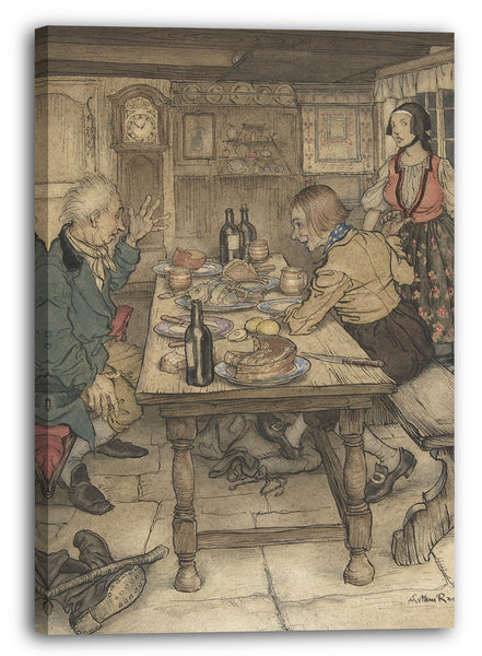 Leinwandbild Arthur Rackham - Das Abendmahl des Bauern