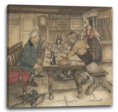 Leinwandbild Arthur Rackham - Das Abendmahl des Bauern
