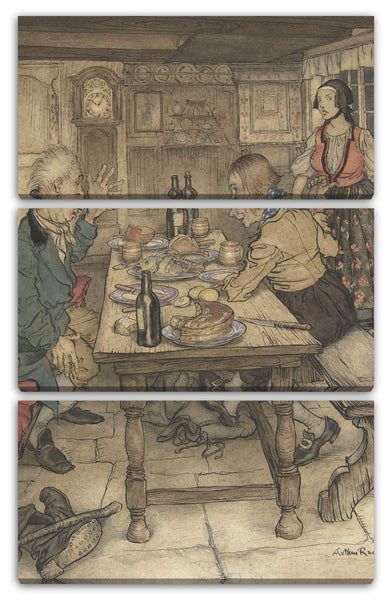 Leinwandbild Arthur Rackham - Das Abendmahl des Bauern