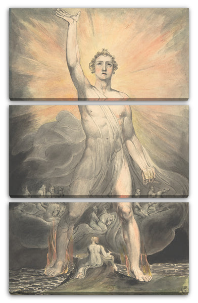 Leinwandbild William Blake - Engel der Offenbarung (Buch der Offenbarung, Kapitel 10)