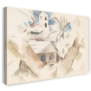 Leinwandbild Charles Demuth - Bermuda Nr. 1, Baum und Haus
