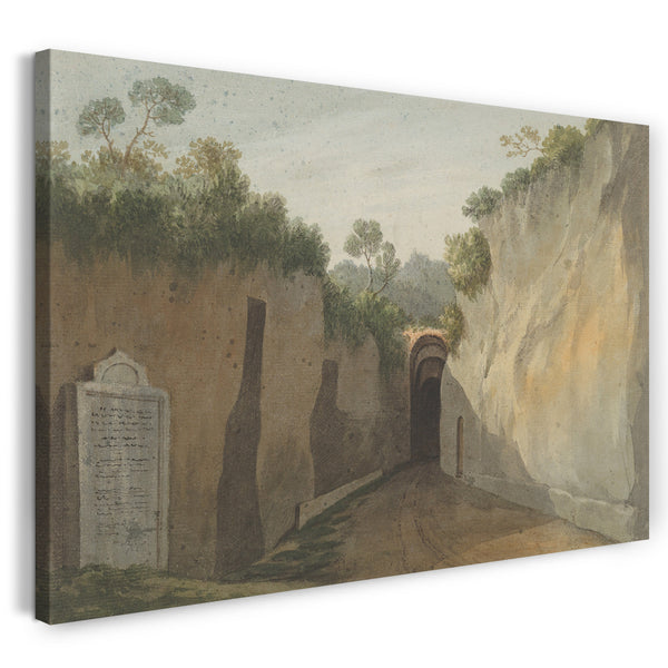 Leinwandbild John "Warwick" Smith - Eingang zur Grotte von Posillipo, Neapel