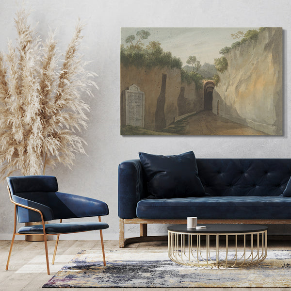Leinwandbild John "Warwick" Smith - Eingang zur Grotte von Posillipo, Neapel