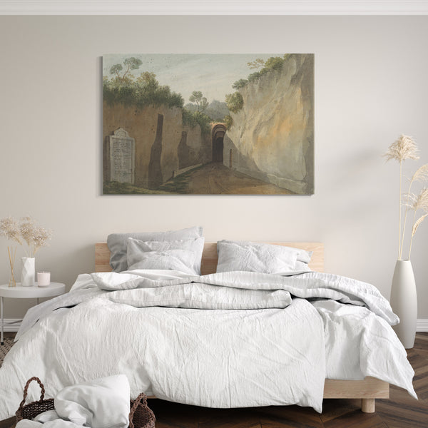 Leinwandbild John "Warwick" Smith - Eingang zur Grotte von Posillipo, Neapel
