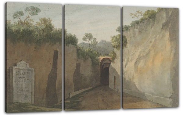 Leinwandbild John "Warwick" Smith - Eingang zur Grotte von Posillipo, Neapel
