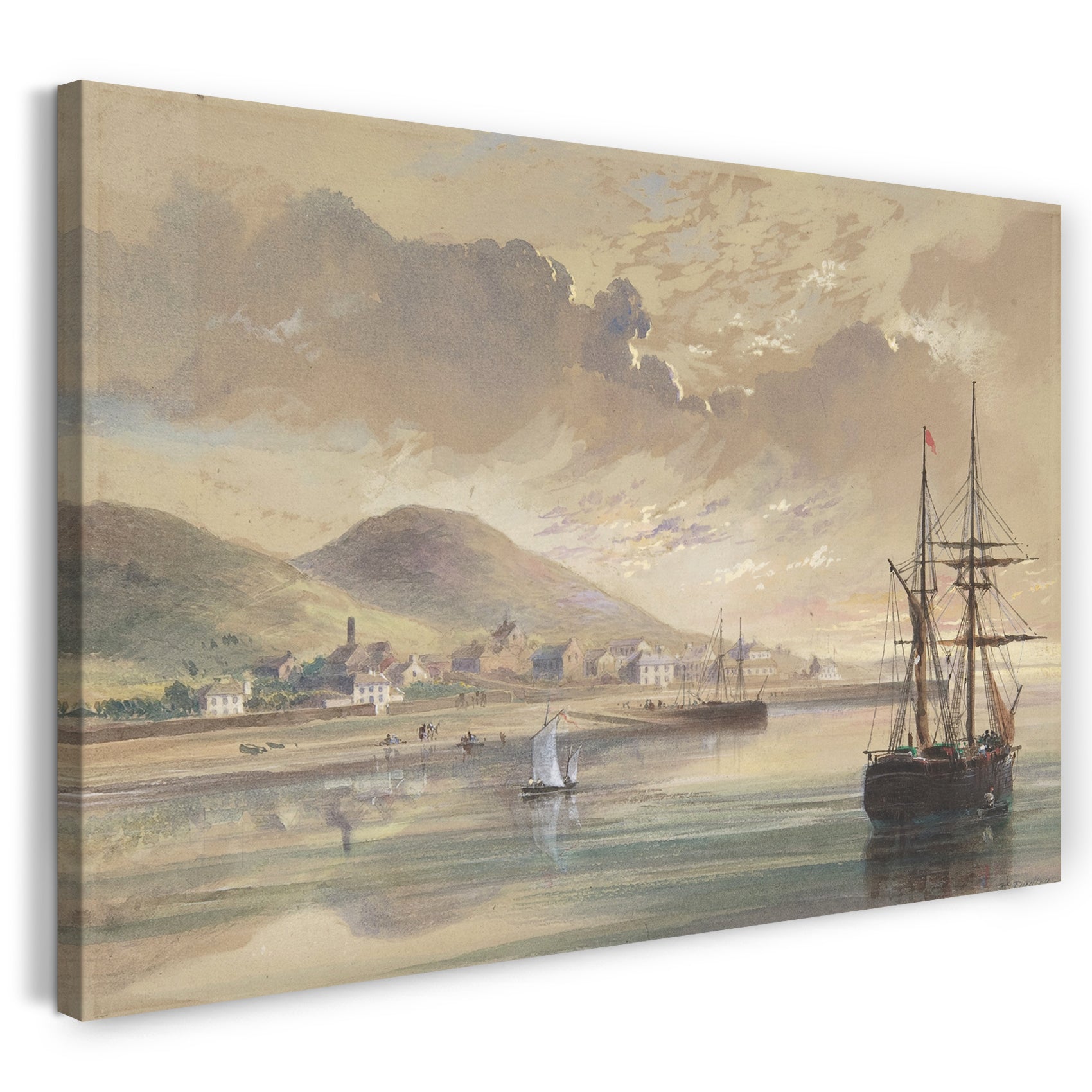Leinwandbild Robert Charles Dudley - Valentia in 1857-1858 zur Zeit der Verlegung des früheren Kabels
