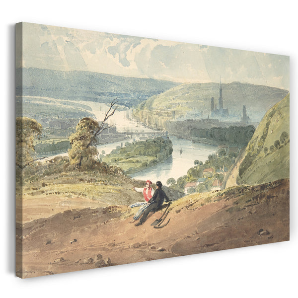 Leinwandbild Richard Parkes Bonington - Ansicht von Rouen von St. Catherine's Hill