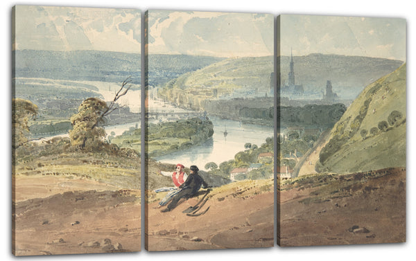 Leinwandbild Richard Parkes Bonington - Ansicht von Rouen von St. Catherine's Hill