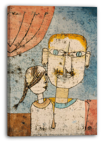 Leinwandbild Paul Klee - Adam und kleine Eva
