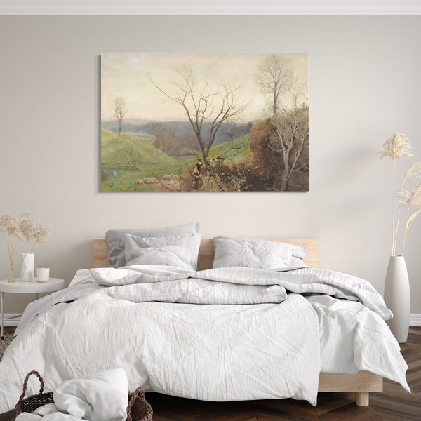 Leinwandbild John William North - Frühling