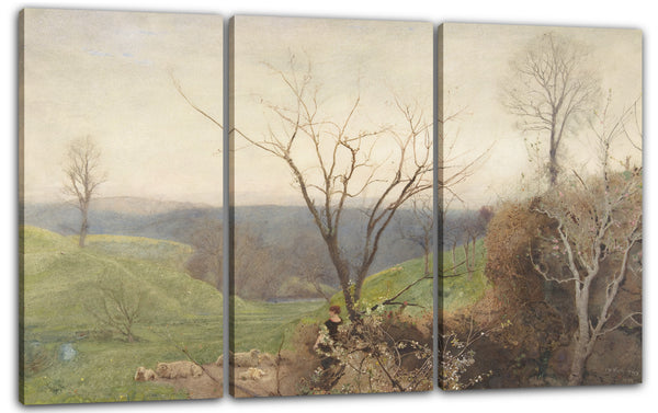Leinwandbild John William North - Frühling