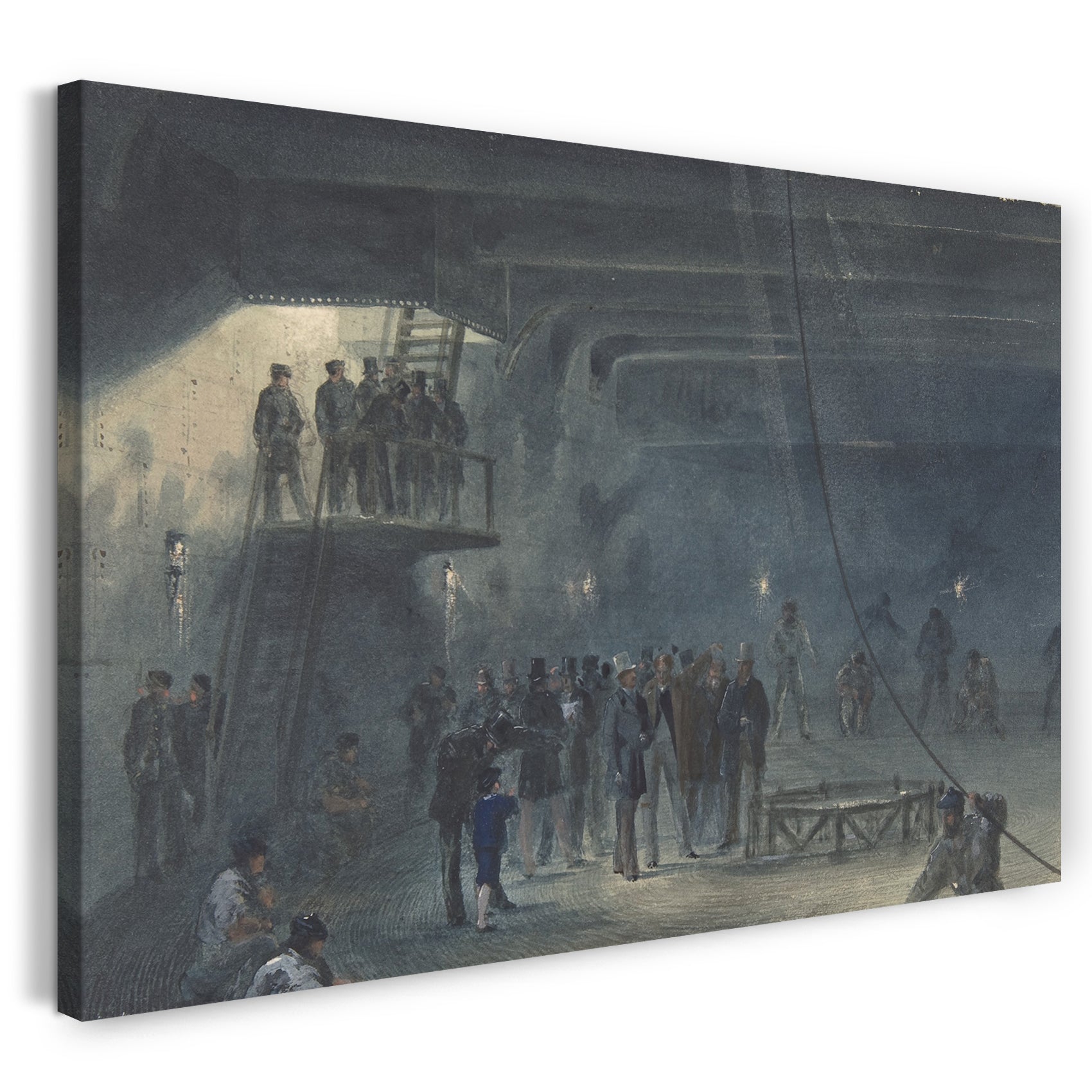 Leinwandbild Robert Charles Dudley - Coiling the Cable in the After-tank on Board the Great Eastern at Sheerness: Visit of H.R.H. the Prince of Wales on May 23rd, 1865