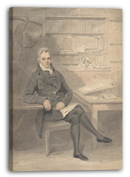 Leinwandbild Henry Edridge - Portrait eines Mannes, sitzend vor einem Schreibtisch