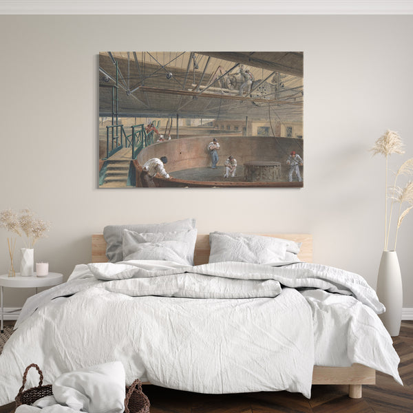 Leinwandbild Robert Charles Dudley - Wickeln der Kabel in den großen Tank bei den Werken der Telegraph Construction and Maintenance Company von Greenwich, 1865