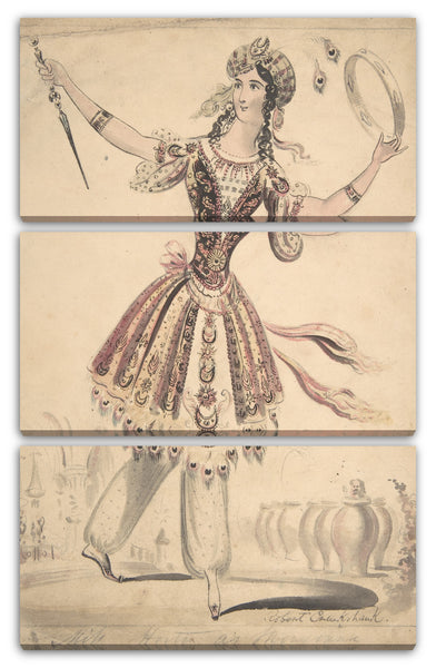 Leinwandbild Robert Cruikshank - Miss Horton als Morgana