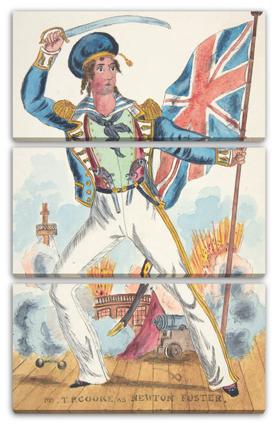 Leinwandbild Anonym, Britisch, 19. Jahrhundert - Herr T. P. Cooke als Newton Foster