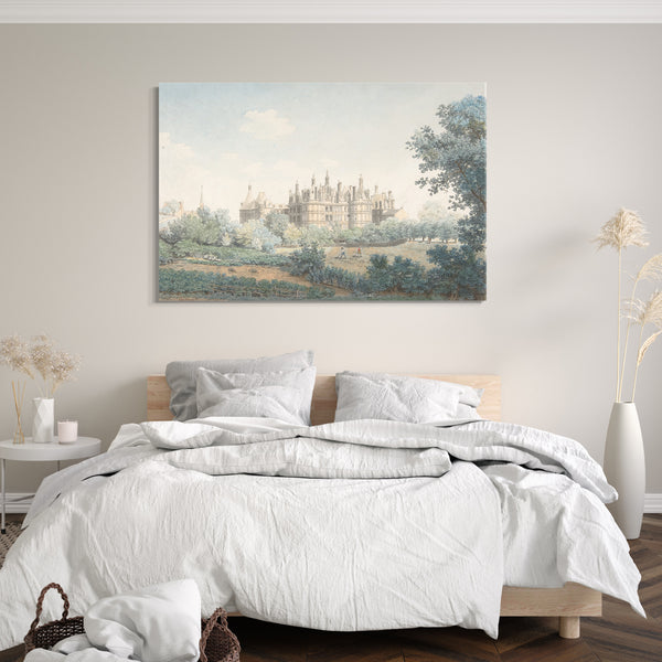 Leinwandbild Simon Mathurin Lantara - Das Schloss von Chambord aus dem Südwesten betrachtet