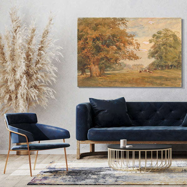 Leinwandbild Susan Alice Dashwood - Ansicht von Kirtlington Park, Oxfordshire