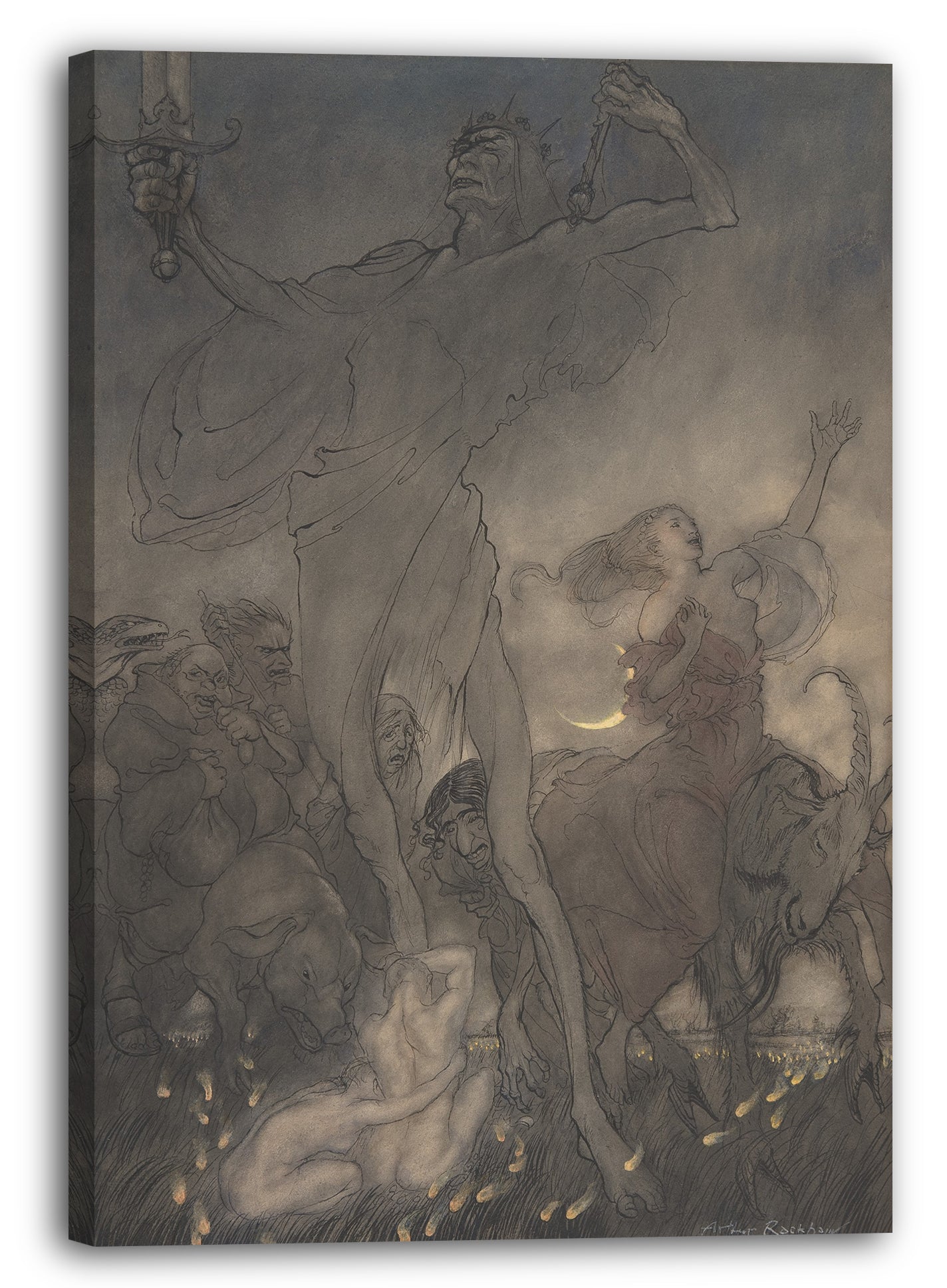 Leinwandbild Arthur Rackham - Illustration für "Till Eulenspiegel"