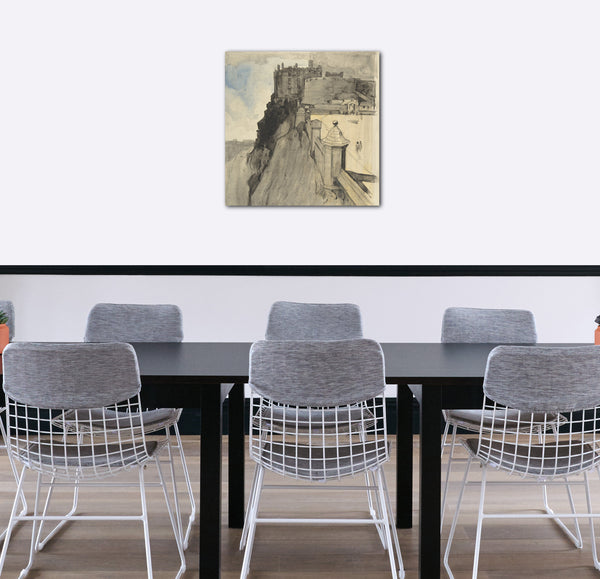 Leinwandbild Sir David Young Cameron - Ansicht von Edinburgh Castle