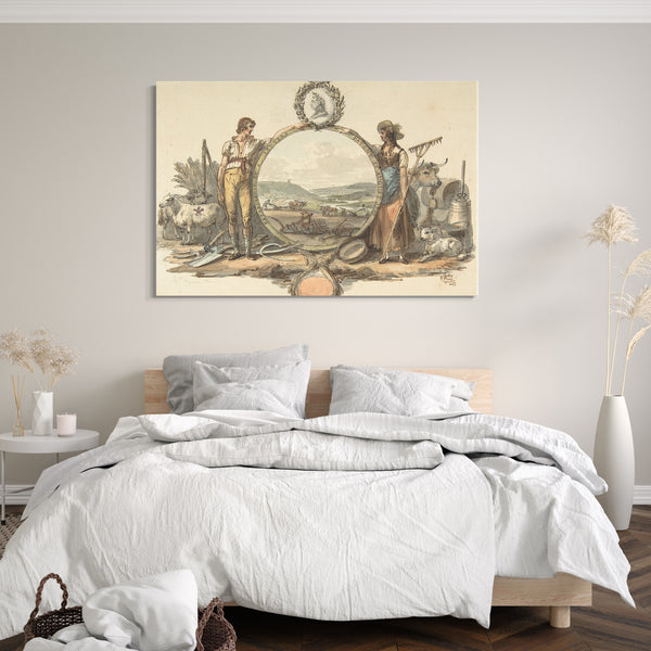 Leinwandbild Josiah Boydell - Design für ein Frontispiz