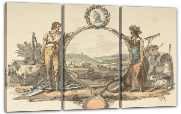 Leinwandbild Josiah Boydell - Design für ein Frontispiz