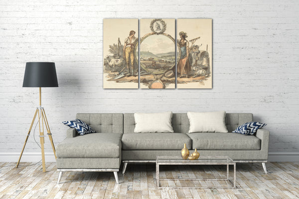 Leinwandbild Josiah Boydell - Design für ein Frontispiz