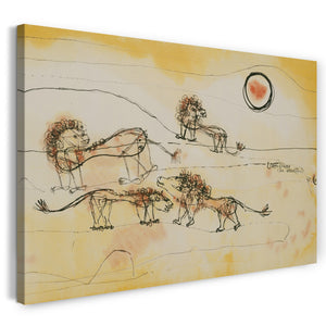 Leinwandbild Paul Klee - Löwengruppe zu beachten
