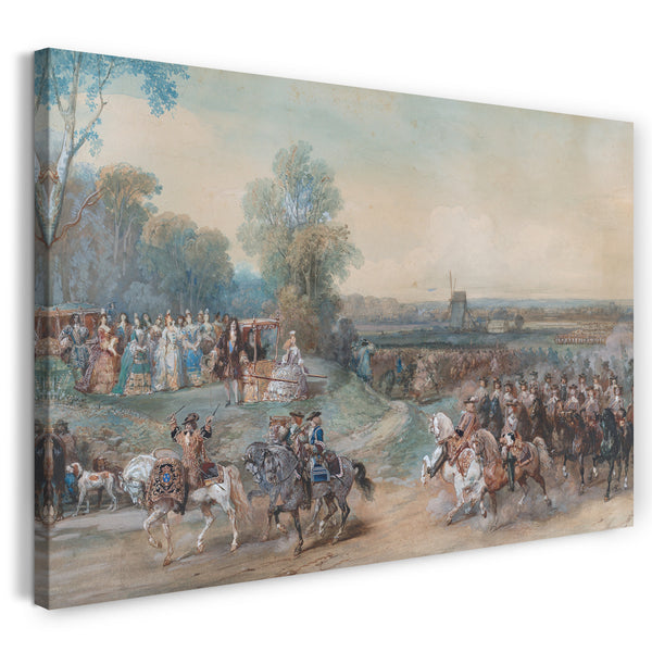 Leinwandbild Eugène-Louis Lami - Camp de Compiègne, 1698