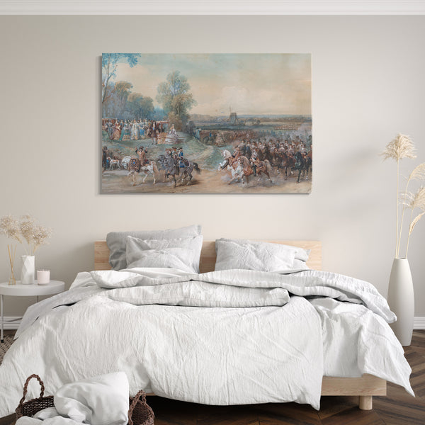 Leinwandbild Eugène-Louis Lami - Camp de Compiègne, 1698