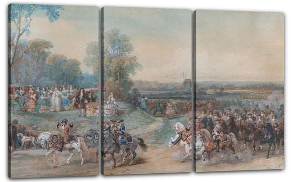 Leinwandbild Eugène-Louis Lami - Camp de Compiègne, 1698