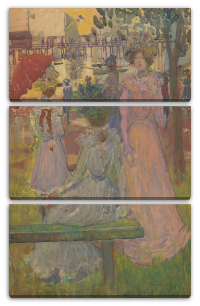 Leinwandbild Maurice Brazil Prendergast - Später Nachmittag, Sommer