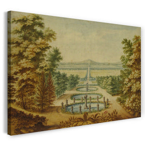 Leinwandbild Antoine-Claude Fleury - Szenische Ansicht von Gärten