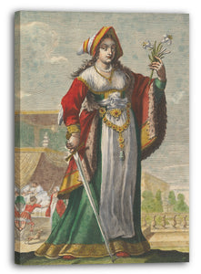 Leinwandbild Abraham Bosse - Französische Judith, eine Illustration aus Pierre Le Moynes "La Gallerie des femmes fortes"
