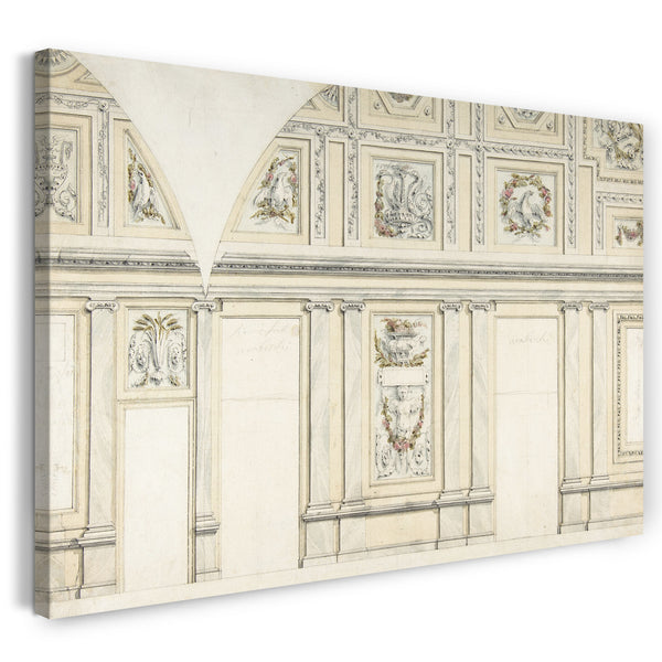 Leinwandbild Leonardo Marini - Entwurf für das Innere einer Galerie eines Palastes