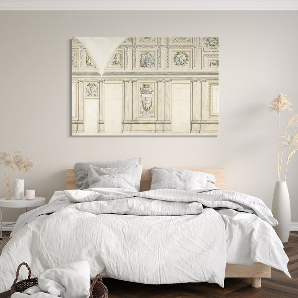 Leinwandbild Leonardo Marini - Entwurf für das Innere einer Galerie eines Palastes