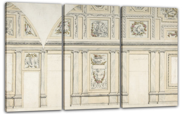 Leinwandbild Leonardo Marini - Entwurf für das Innere einer Galerie eines Palastes