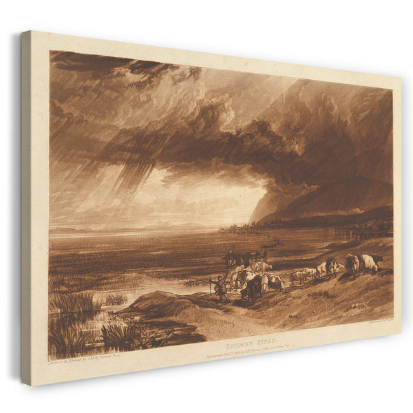 Leinwandbild Gezeichnet und geätzt von Joseph Mallord William Turner - Solway Moss (Liber Studiorum, Teil XI, Platte 52)