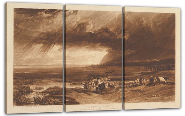 Leinwandbild Gezeichnet und geätzt von Joseph Mallord William Turner - Solway Moss (Liber Studiorum, Teil XI, Platte 52)