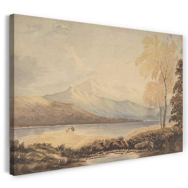 Leinwandbild Früher Copley Fielding zugeschrieben - Lakeland Landschaft