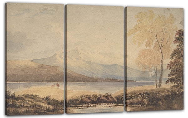 Leinwandbild Früher Copley Fielding zugeschrieben - Lakeland Landschaft