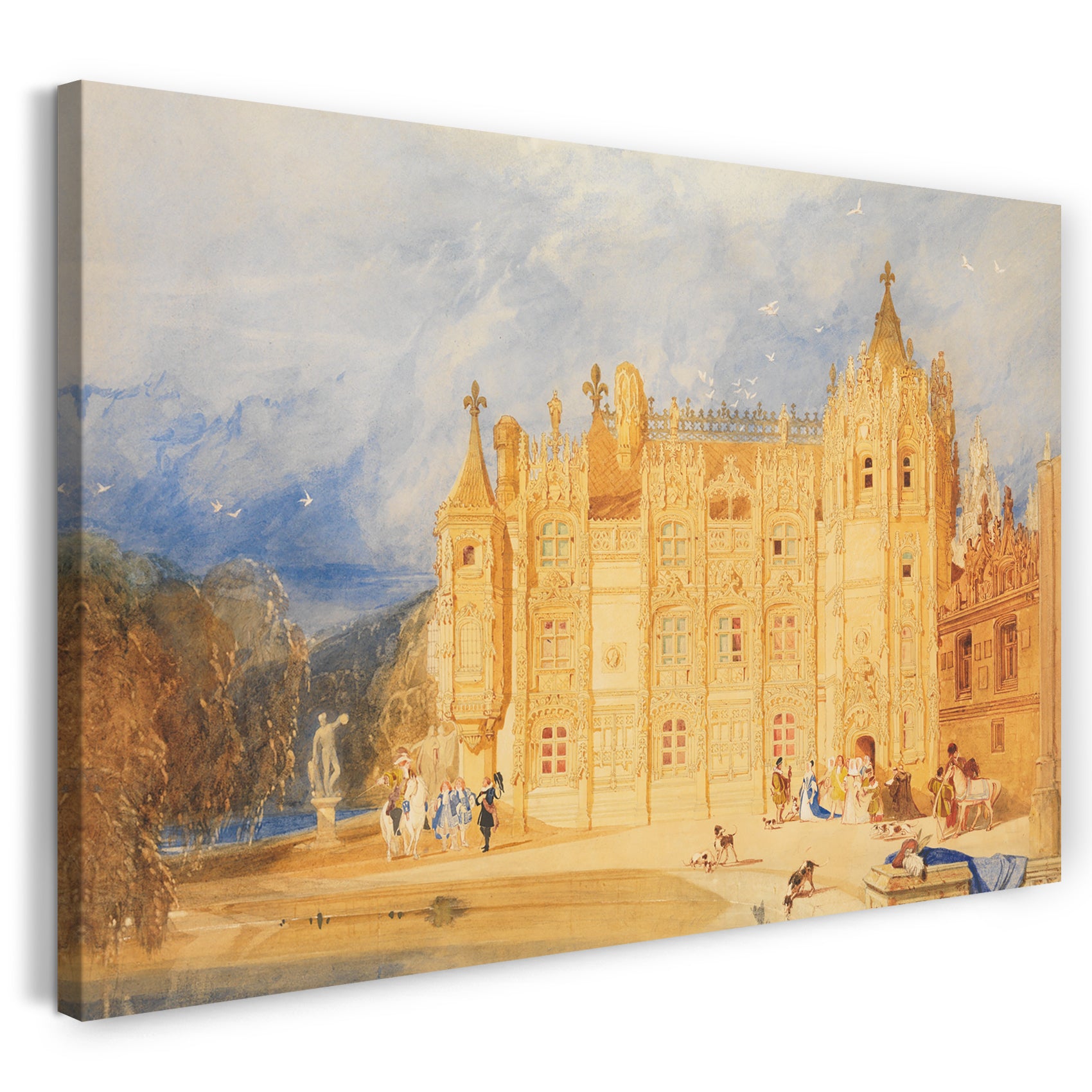 Leinwandbild John Verkaufen Cotman - Das Abteihaus, Abtei von St. Ouen, Rouen