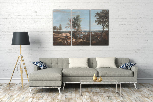 Leinwandbild Marco Ricci - Ausgedehnte pastorale Landschaft