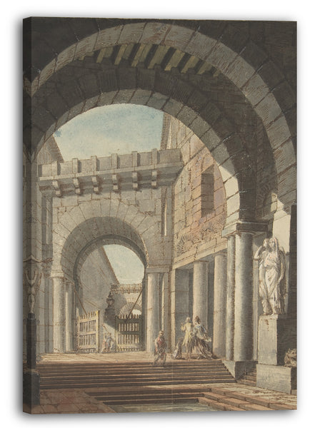 Leinwandbild Anonym, Italienisch, 18. Jahrhundert - Hof