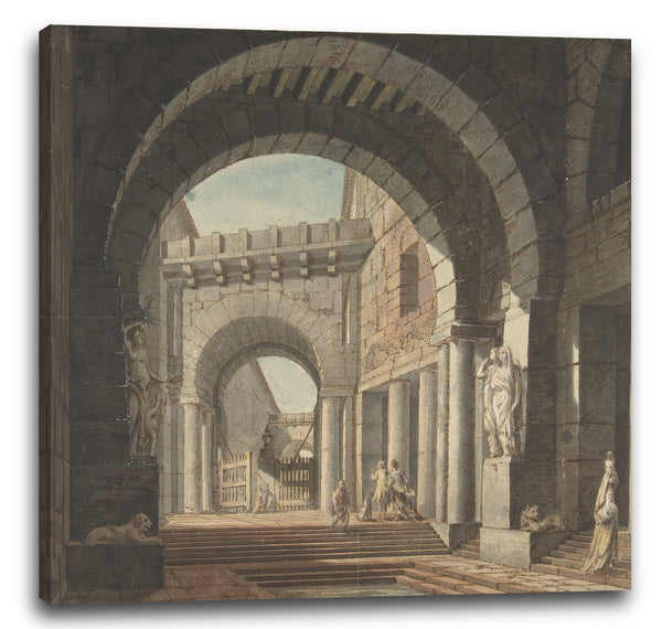 Leinwandbild Anonym, Italienisch, 18. Jahrhundert - Hof