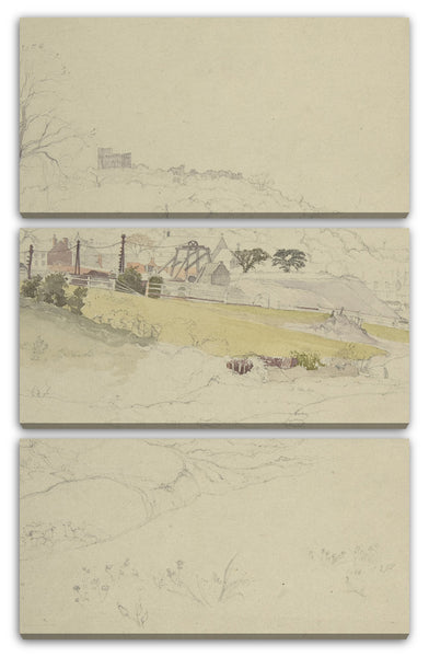 Leinwandbild John Ruskin zugeschrieben - Blick auf eine Zeche am Rande einer Stadt