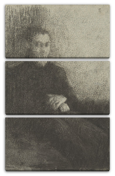 Leinwandbild Edouard Vuillard - Sitzende männliche Figur mit gefalteten Händen