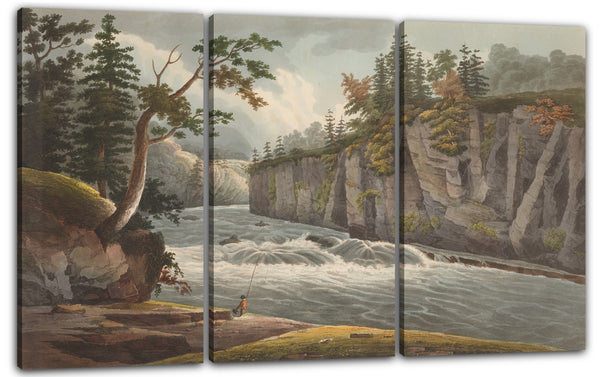 Leinwandbild Das Hudson River Portfolio - Stromschnellen über Hadley's Falls (Nr. 4 des Hudson River Portfolio)