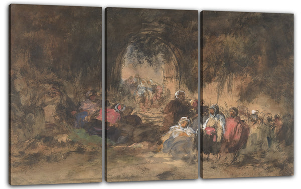 Leinwandbild Eugenio Lucas - Araber rasten
