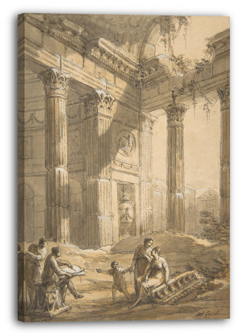 Leinwandbild Antonio Zucchi - Künstler in Ruinen